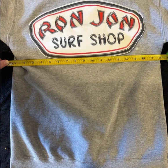 Ron Jon Surf Shop hoodie Gray Size S Y2K Surf Style - Picture 5 of 5